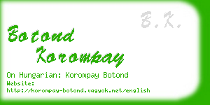botond korompay business card